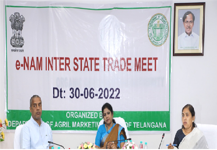 Dr.N.Vijaya Lakshmi Joint Secretary Marketing, Department of Agriculture and MD SFAC reviewed performance of e-NAM & Inter state trade- 1/4