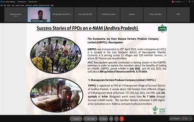 MANAGE (Hyderabad) Status of Integration of FPOs to e-NAM Market in Andhra Pradesh– 1/2